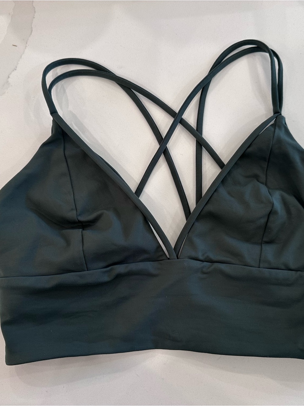 Lululemon Dark Green Strappy Bralette - Sports Bra